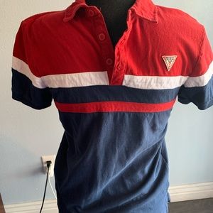 Guess red polo shirt